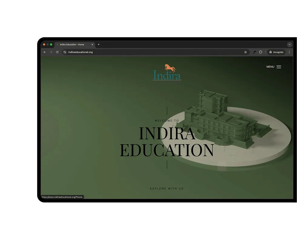 Indira Education website